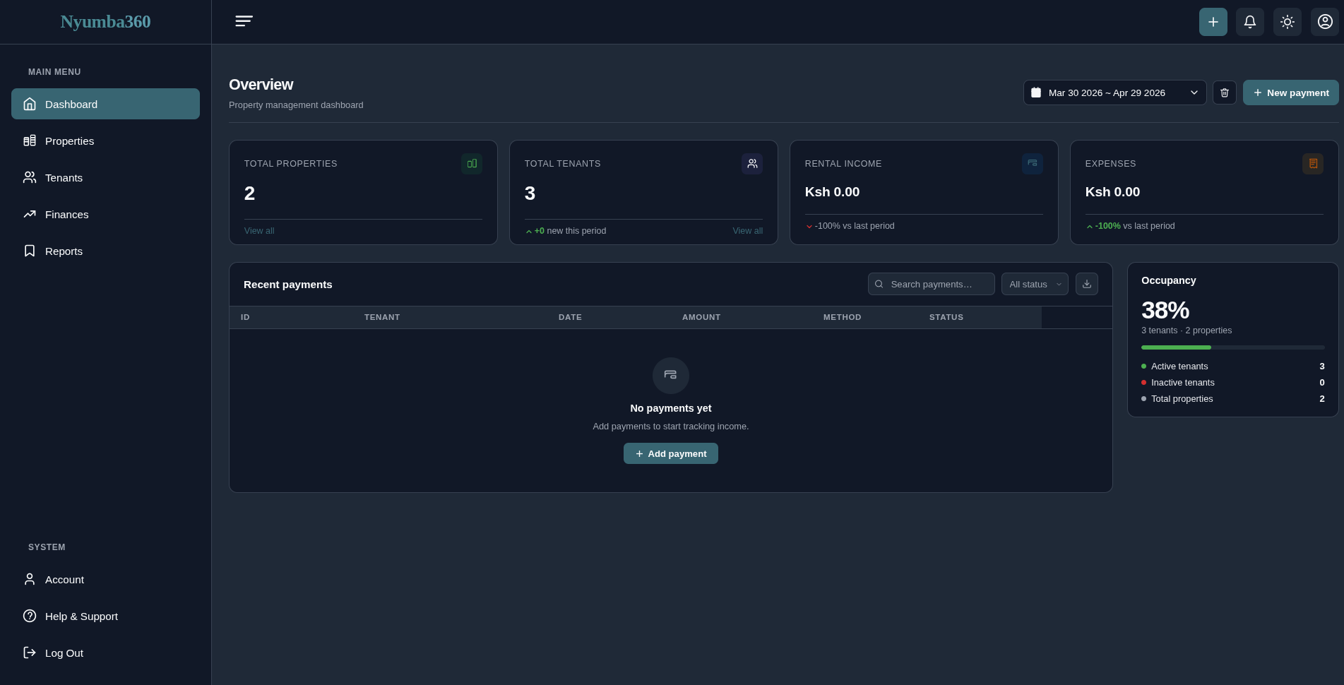 Nyumba360 Dashboard