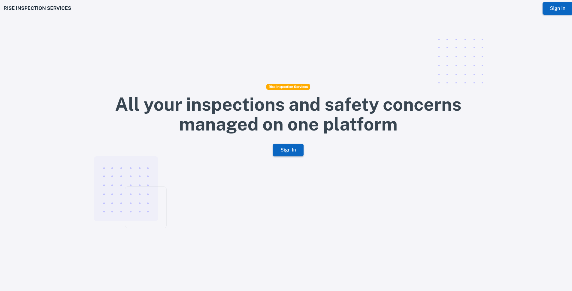 Internal Management Dashboard — Homepage